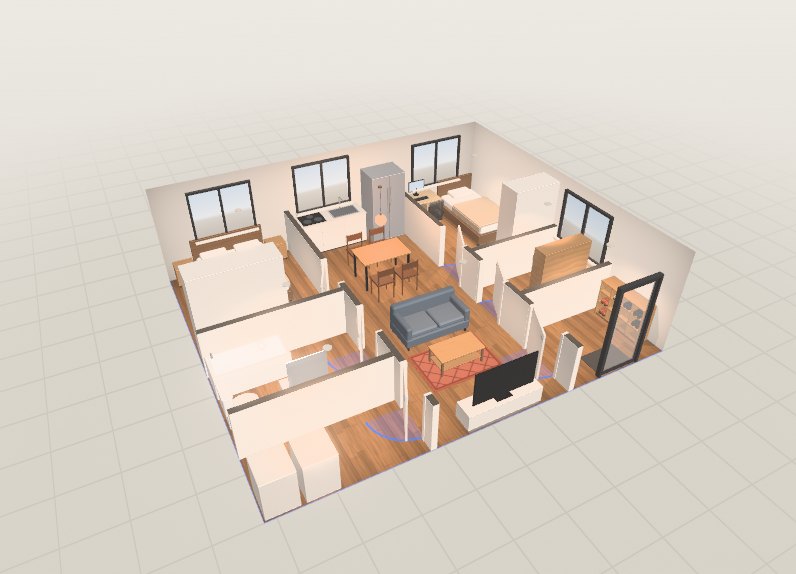 아파트 25평형 3D 배치