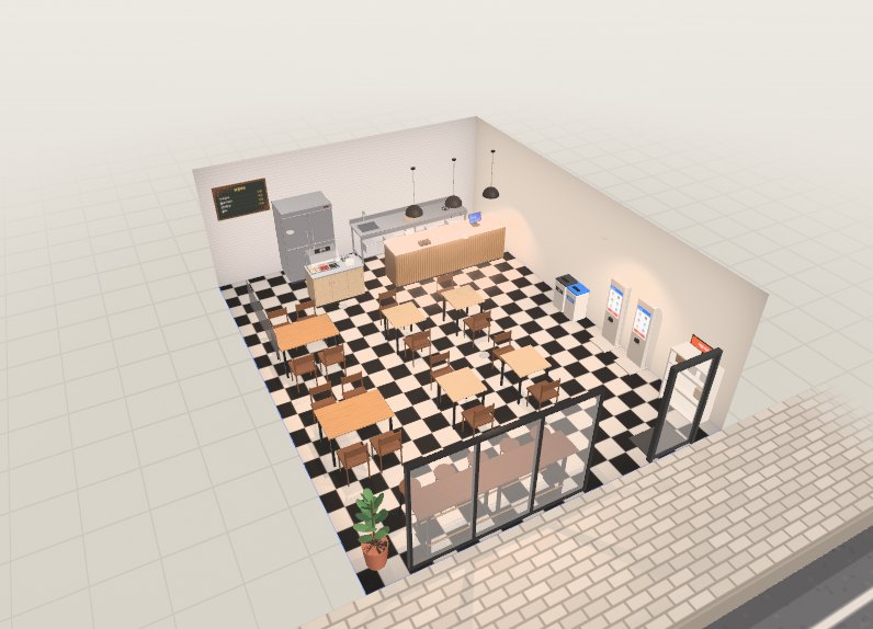 버거·패스트푸드 3D 배치
