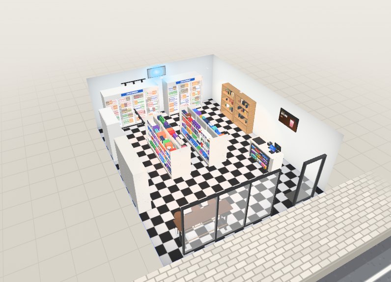 편의점 3D 배치