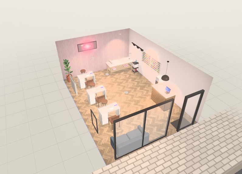 네일숍 3D 배치