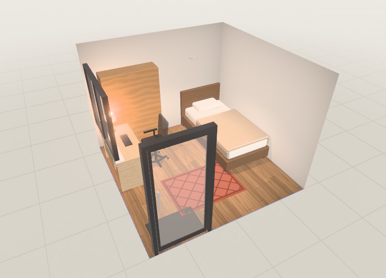 작은방·서재 3평 인테리어 3D 배치